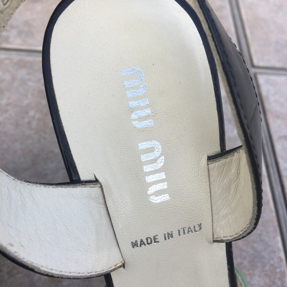 Miu Miu slingback peep toe patent leather sandals - Picture 3 of 12